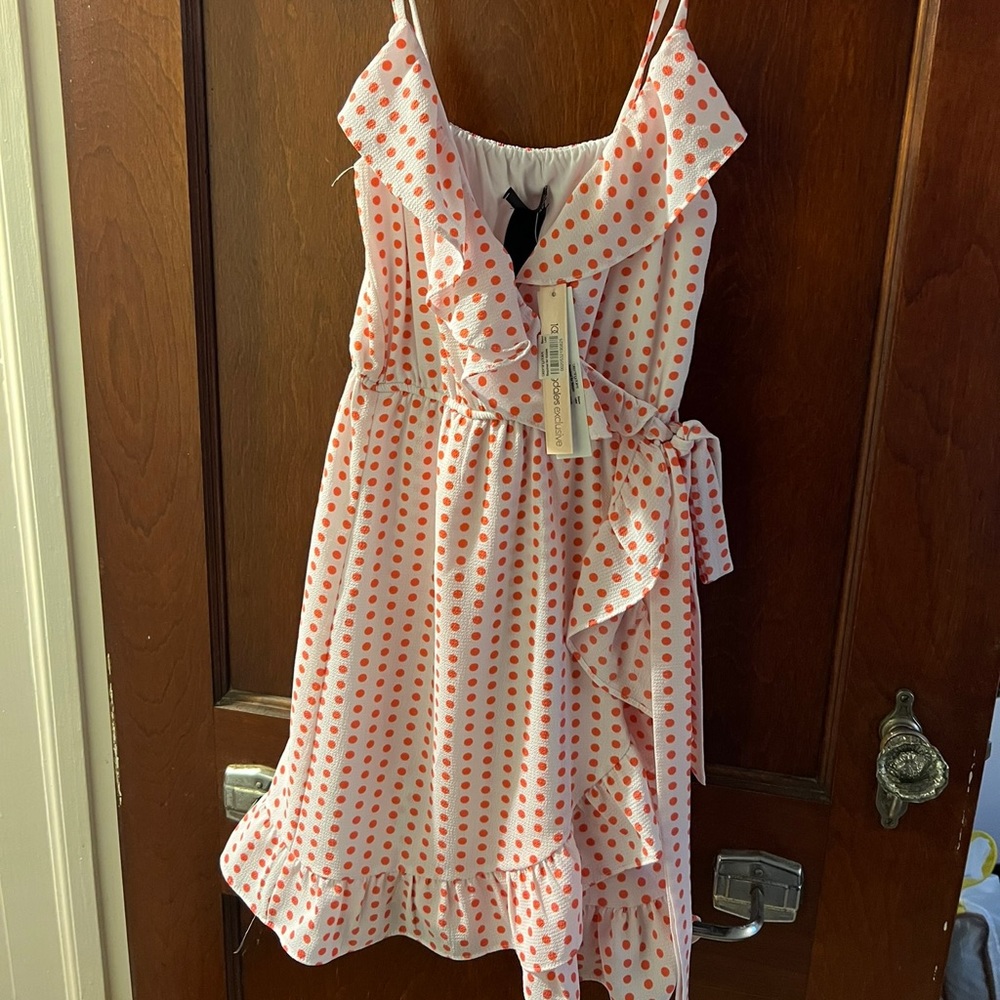 Orange Polka dot dress